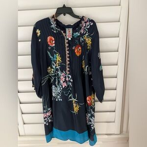 Johnny Was Silk dress XL like new